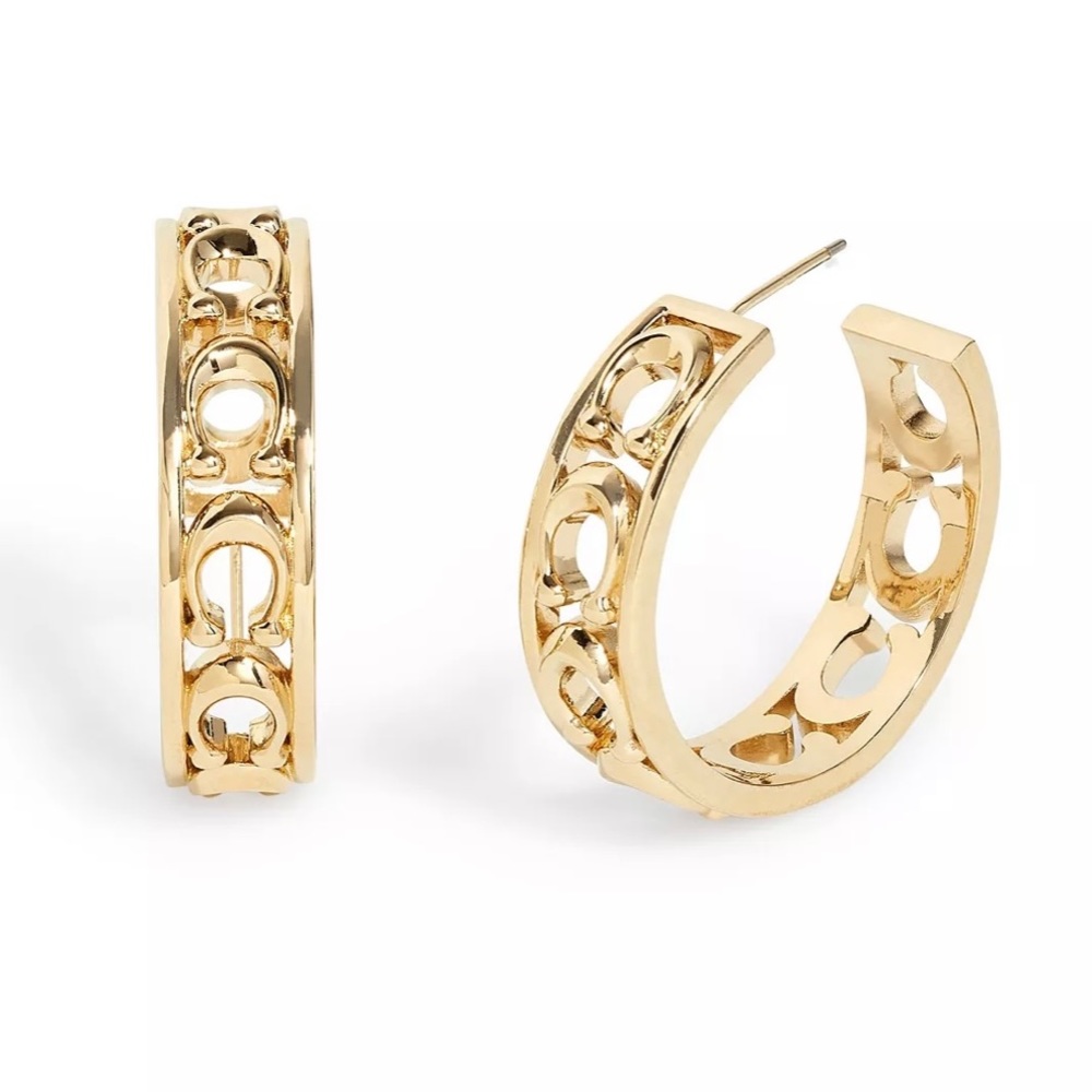 ..Coach Hoop Earrings